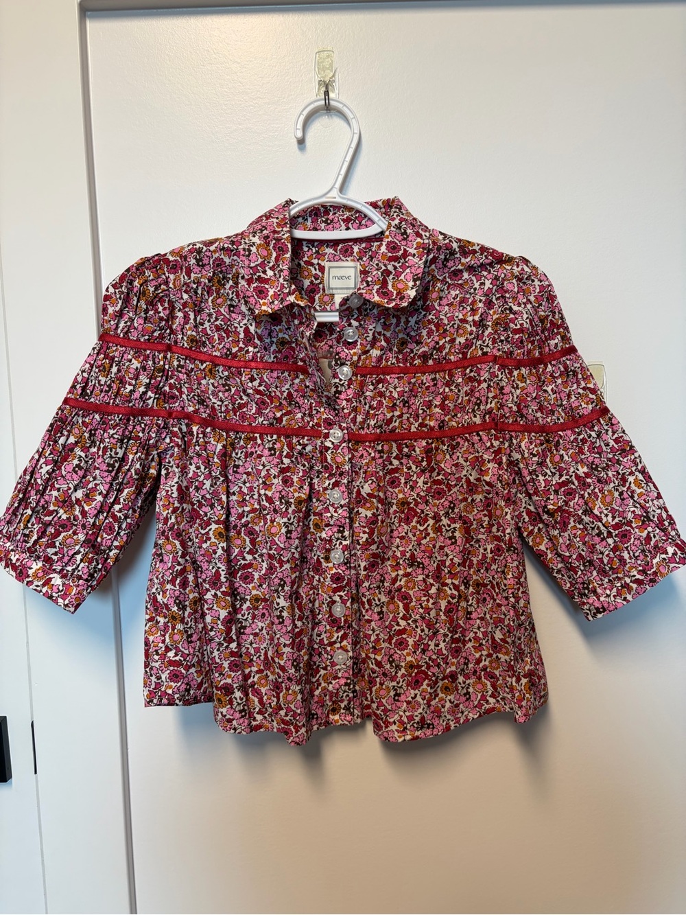 NWT Maeve Shirred Yoke Blouse XXS
